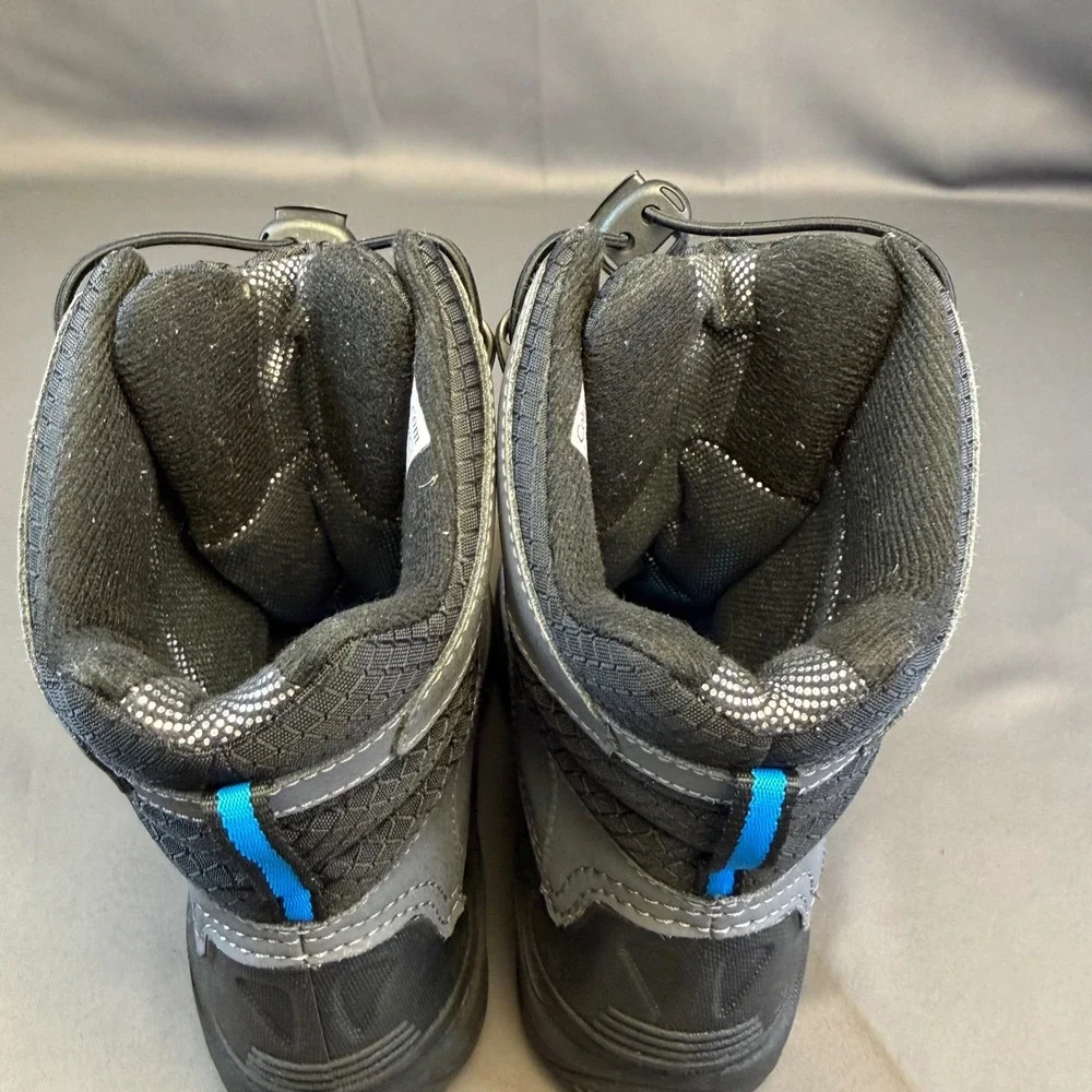 Columbia Kids Bugaboot‎ Plus IV Omni-Heat Waterproof Winter Boots Grey Blue